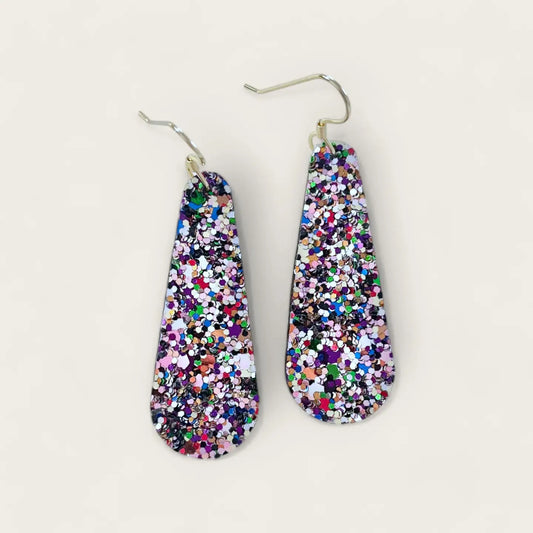 Life of the Party | Glitter Dangle Earrings